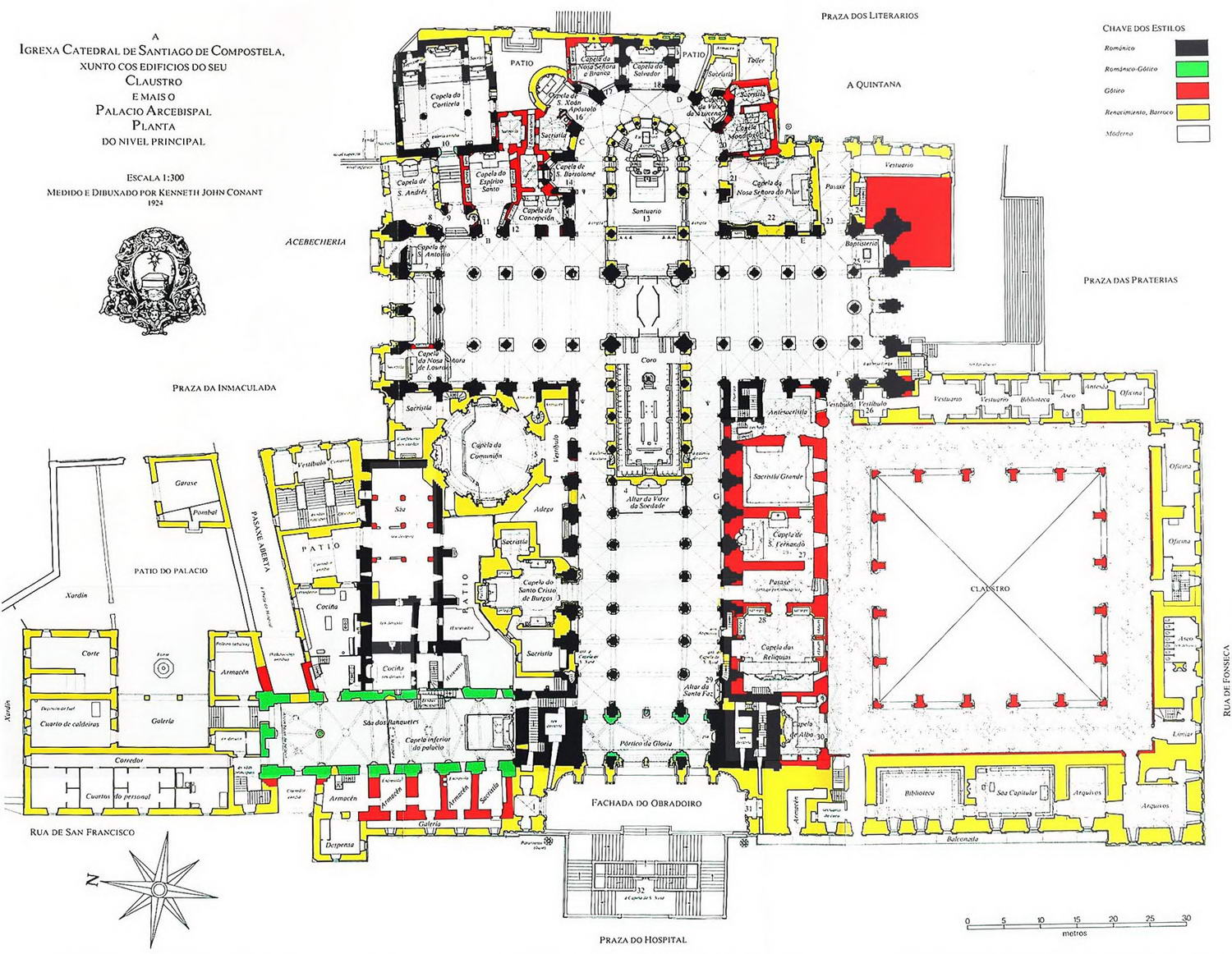 PLANTA DE LA CATEDRAL SEGÚN CONANT (1924)